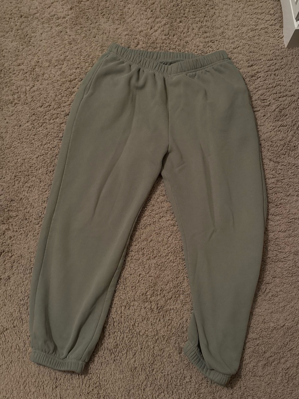 Kids Olive Green Fleece Jogger Pants